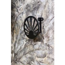Patère Soleil acier noir 60 x 100 mm - CIME