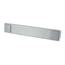 Poignée rectangle Entraxe 128mm Plastique gris alu
