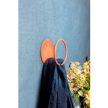 Patère filaire cercle 1 tête acier rouge corail 58 x H100 mm - CIME