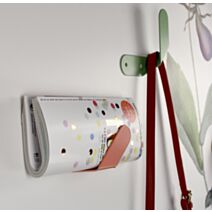 Patère Bend acier rouge corail 174 x 73 mm - CIME