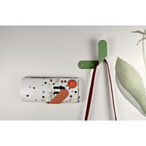 Patère Bend acier vert botanique 174 x 73 mm - CIME