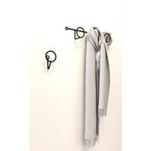 Patère filaire Ring 1 tête acier noir 97 mm - CIME