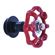 Valve à visser ∅25mm - acier noir et rouge - CIME