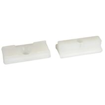 Lot de 4 guides haut pour rail TEMA L32mm x H10mm x L.14mm nylon blanc