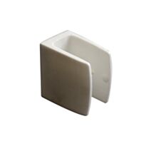 Bloqueur clip pour volet roulant à manivelle Ø15 à 18mm L.21mm. H.33mm plastique blanc