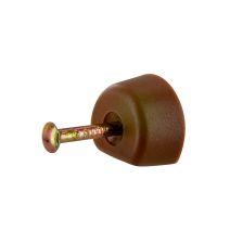 Lot de 8 taquets à clouer Ø15mm plastique brun 