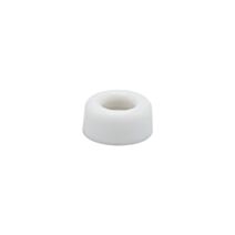 Set de 10 butées de porte simple Ø23 x H10 mm caoutchouc blanc - CIME