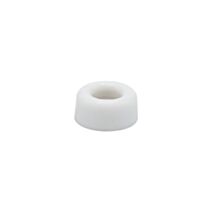 Set de 10 butées de porte simple Ø23 x H10 mm caoutchouc blanc - CIME
