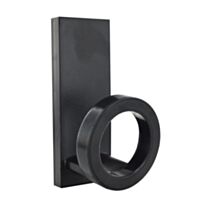 Patère magnétique 1 tête noire, 131x50x60 mm -CIME