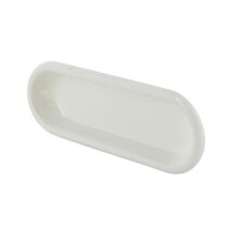 Poignée cuvette ovale 82x30x10mm plastique blanc
