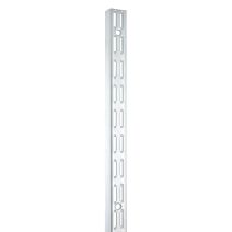 Crémaillère double H2000mm entraxe 32mm acier époxy blanc