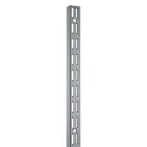 Crémaillère double H2000mm entraxe 32mm acier époxy gris