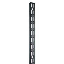 Crémaillère acier double H50cm Entraxe 32mm - Noir
