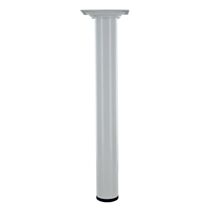 Pied de meuble D.30mm H.250mm acier blanc