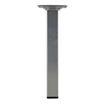 Pied carré acier gris alu, H.200mm 25x25mm - CIME