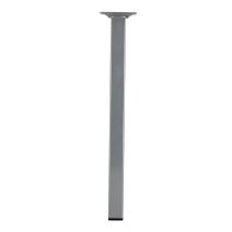 Pied carré acier gris alu, H.350mm 25x25mm - CIME