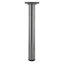 Pied rond D30mm Acier gris alu. H.250mm