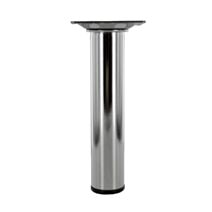 Pied rond D30mm Acier chromé. H.150mm