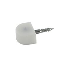 Taquet à visser plastique D2,5mm blanc x24 - CIME