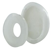 Cache vis clip D4/5mm plastique blanc x4