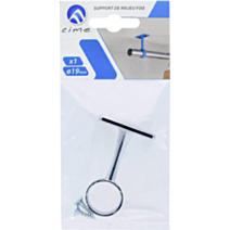 Support de milieu fixe Ø19 mm zamak chrome - CIME 