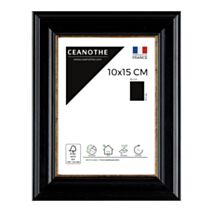 Cadre photo Gaia 10x15cm Noir Doré