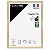 Cadre Eternel bois hêtre naturel 50x70cm - CEANOTHE