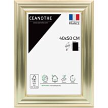 Cadre photo Julia doré blanchi 40x50cm - CEANOTHE