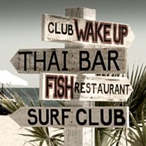 Toile imprimée déco "beach directions" 30x30