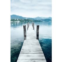 Toile Ponton Montagne 65x97cm