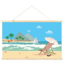 Toile suspendue bord de mer 65x97cm 
