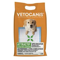 Vc tapis éducateur x10 55x55cm chien/chat