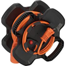 Enrouleur câble X-Gum 20m H05VV-F 2x1,5 orange - BRENNENSTUHL