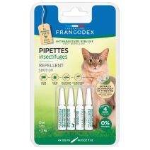 Pipette antiparasitaire insectifuge chat x4
