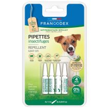 Pipette antiparasitaire insectifuge pt chien x4