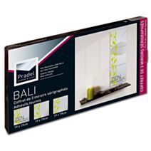 3 miroir sérigraphiés Bali 19x19cm - PRADEL