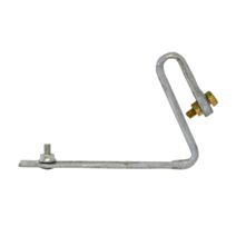 Etrier métal pour crochet de gouttière de 25 montage sur couverture ondulée