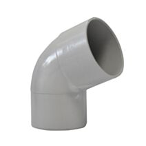 Coude 67°30 mâle femelle pour descente de gouttière Ø 80 grise