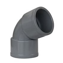 COUDE PVC A COLLER FEMELLE  FEMELLE Ø 80 67°30