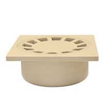 Siphon de cour sable 15x15 cm sortie mâle diamètre 50 mm