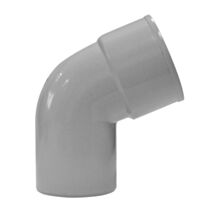 Coude 67°30 mâle femelle pour descente de gouttière Ø 50 grise