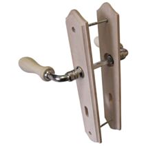 Poignées de porte trou clé bois brut entraxe 195mm - 1ER