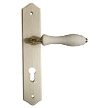 Poignée de porte à cylindre bois brut entraxe 195mm - 1ER