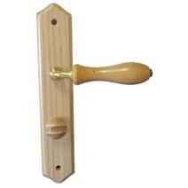 Poignée de porte à verrou pin vernis entraxe 195mm - 1ER