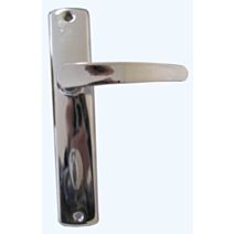 Poignée de porte à verrou petit chromé entraxe 165mm - 1ER