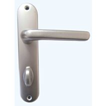 Poignée de porte à verrou Chamonix alu argent entraxe 165mm - 1ER