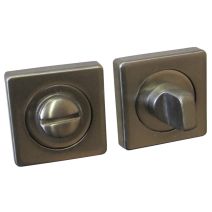 Set de 2 rosaces carré à verrou zamack nickelé 50 x 50 mm - CHAINEY