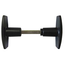 Bouton double chantier aluminium noir - CHAINEY