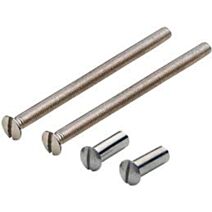 2 vis assemblage 4x45mm + douille acier chromé - CHAINEY