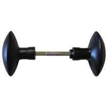 Bouton double olive en aluminium 6mm noir - CHAINEY